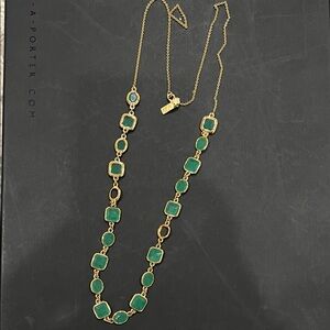 Kate Spade Green and Gold Necklace